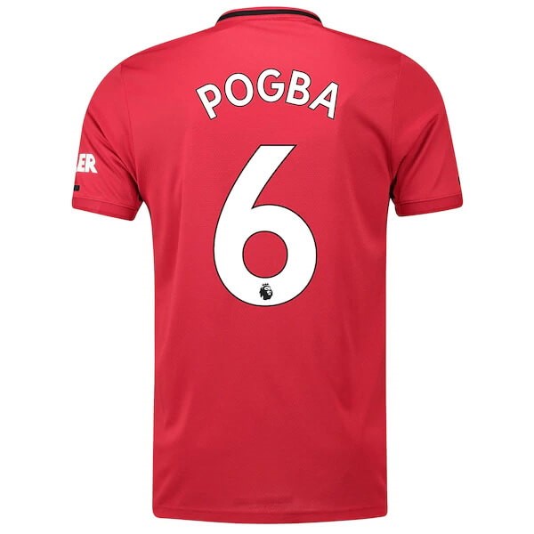Camiseta Manchester United NO.6 Pogba 1ª Kit 2019 2020 Rojo